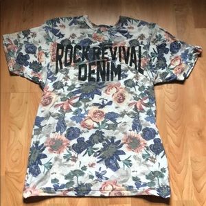 Men's rock revival floral t-shirt